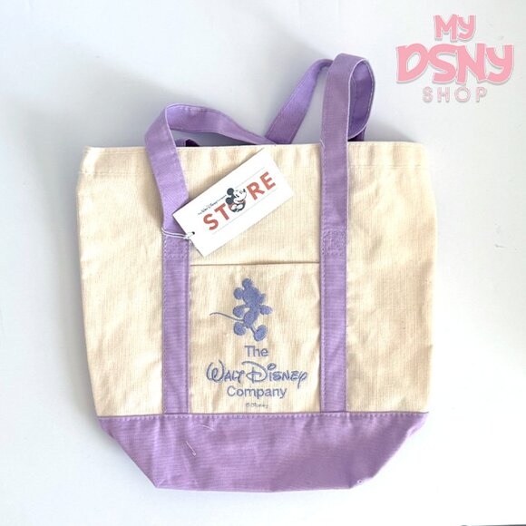2025 The Walt Disney Company Mickey Mouse Purple Canvas Mini Tote Bag - Picture 1 of 2